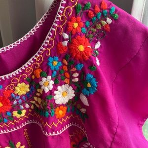 Embroidered Mexican dress